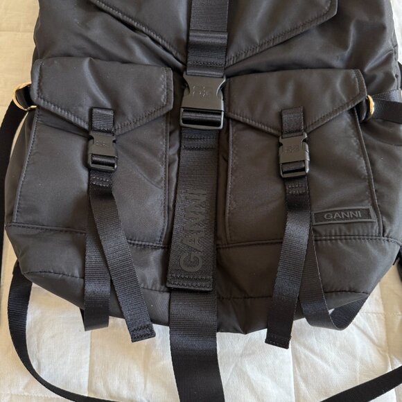 GANNI Black Tech Backpack - Picture 6 of 8
